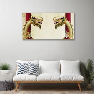 Stampa quadro su tela Arte del drago 100x50 cm
