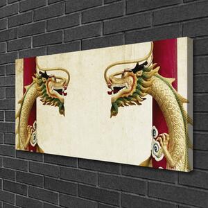 Stampa quadro su tela Arte del drago 100x50 cm