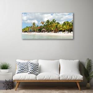 Quadro su tela Paesaggio delle palme della spiaggia 100x50 cm