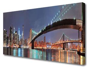 Quadro su tela Architettura del ponte della città 100x50 cm