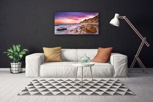 Quadro su tela Paesaggio di pietre di mare 100x50 cm