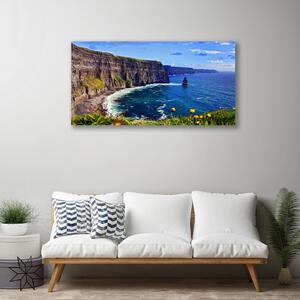 Quadro su tela Paesaggio del mare della roccia della baia 100x50 cm