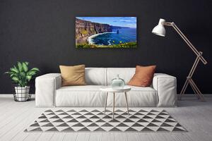Quadro su tela Paesaggio del mare della roccia della baia 100x50 cm