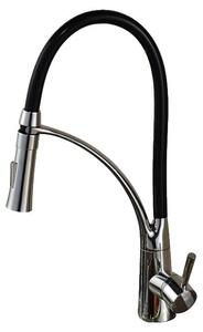Rubinetto da cucina, doccetta estraibile, design monocomando, cromato