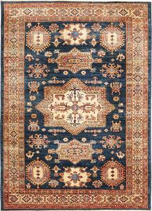 Kazak Fine Pakistan Cornice Blu Profondo Crema 146x207 cm