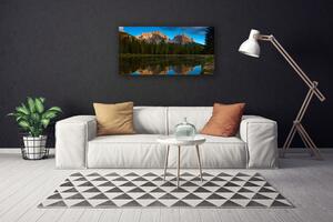 Quadro su tela Paesaggio del lago forestale 100x50 cm