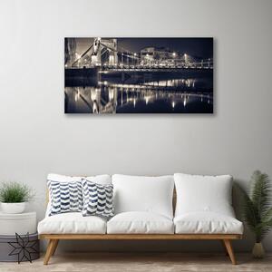 Stampa quadro su tela Architettura del ponte 100x50 cm