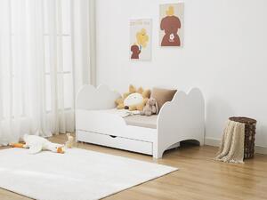 Letto evolutivo 90 x 140/170/200 cm con cassetto Abete e MDF Bianco + Materasso - TEONIA