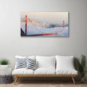 Foto quadro su tela Nuvole di architettura del ponte 100x50 cm