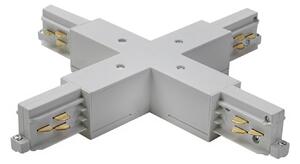 BRUMBERG Giunto a croce argento per sistema di binari ONETRACK Kreuzverbinder, Alluminio / Grigio / Zincato