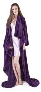 Coperta TV in microfibra viola scuro , 180 x 150 cm Lazy - DecoKing