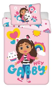 Lenzuola per culla in cotone rosa 100x135 cm Gabby's Dollhouse - Jerry Fabrics