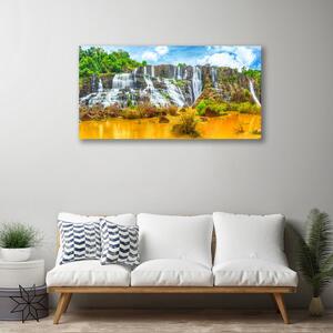 Stampa quadro su tela Cascata dell'albero della natura 100x50 cm