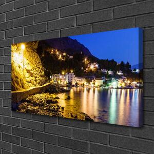 Foto quadro su tela Paesaggio di spiaggia di montagna 100x50 cm