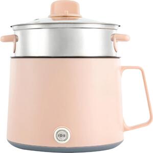 Pentola elettrica, doppia potenza, design compatto, rosa