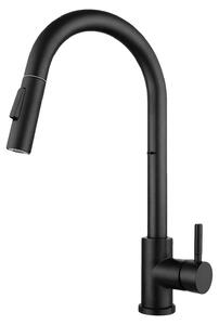 Rubinetto da cucina, acciaio inossidabile 304, girevole a 360°, colore nero
