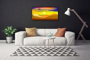 Quadro su tela Arte del sole del deserto 100x50 cm