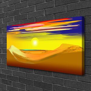 Quadro su tela Arte del sole del deserto 100x50 cm