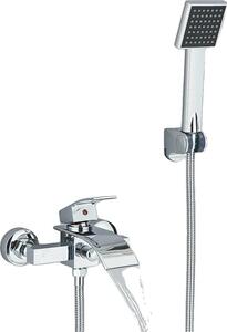 Miscelatore per vasca, con due manopole, design moderno, cromato