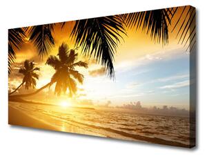 Quadro su tela Paesaggio del mare di Palm Beach 100x50 cm