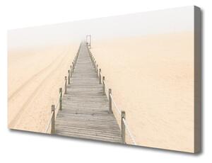 Quadro su tela Architettura del ponte di sabbia 100x50 cm