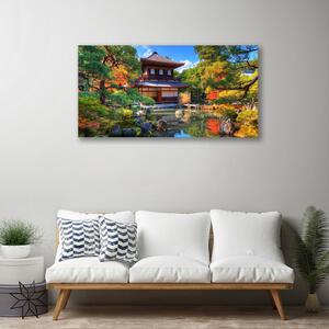 Quadro su tela Paesaggio del giardino del Giappone 100x50 cm