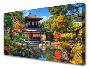 Quadro su tela Paesaggio del giardino del Giappone 100x50 cm