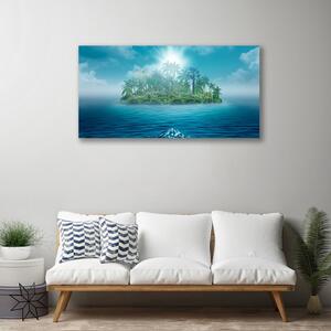 Quadro su tela Isola del paesaggio marino 100x50 cm