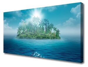 Quadro su tela Isola del paesaggio marino 100x50 cm