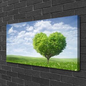 Quadro su tela Albero, cuore, natura 100x50 cm