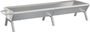 VidaXL Grill argento 158x42x31 cm acciaio inox