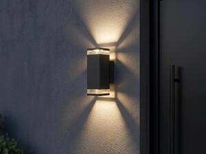 Applique, lampada da esterno, up-down, alluminio, L 23,5 cm