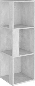 VidaXL Scaffale angolare in cemento grigio 33x33x100 cm Materiale a base di legno