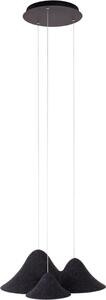 Lampadario a LED BELLMOND nero-grigio 21 W, bianco caldo, 1058 lm, feltro, dimensioni: 200 x 60 x 53 cm, IP20, Maxlight
