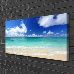 Stampa quadro su tela Paesaggio della spiaggia del mare 100x50 cm