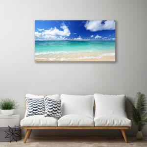 Stampa quadro su tela Paesaggio della spiaggia del mare 100x50 cm