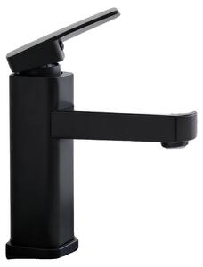 Miscelatore per lavabo, indicatore LED della temperatura, controllo monocomando, colore nero, attacco G1/2