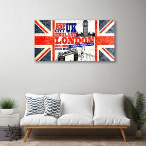 Quadro su tela Bandiera di Londra Art 100x50 cm