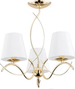Lampada a sospensione MONZA dorata 3xE14x10W in metallo, dimensioni: 47x68x68 cm, IP20, Alfa