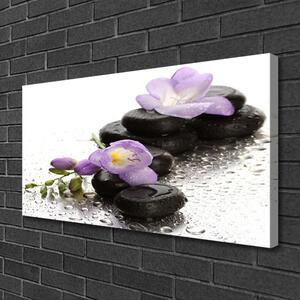 Quadro su tela Pietre di fiori Art 100x50 cm