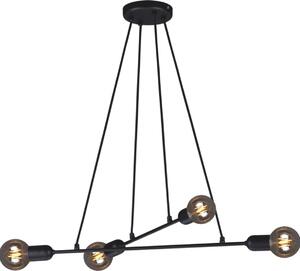 Lampadario SITYA nero 4xE27x60W in metallo, dimensioni: 70x66x43 cm, IP20, Kaja