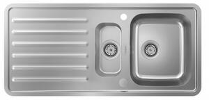 Lavello Cucina Hansgrohe S41 S4113-F540 con gocciolatoio e cestino 2 fori  1075x505x215mm