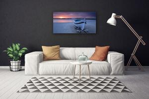 Stampa quadro su tela Barca, Spiaggia, Sole, Paesaggio 100x50 cm