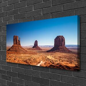 Quadro su tela Paesaggio delle montagne del deserto 100x50 cm