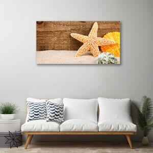 Quadro su tela Arte della stella marina di sabbia 100x50 cm