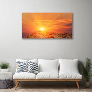 Quadro stampa su tela Sole, cielo, montagna, paesaggio 100x50 cm