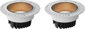 INF 2 Pezzi Faretto LED da Incasso Bianco e Nero, 10W, 75mm, 4000K