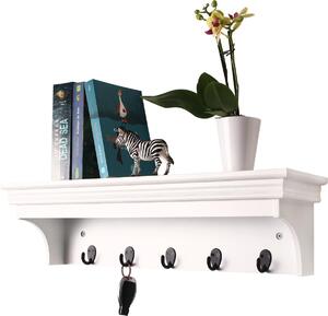 Armadio a muro Happyment Diva - 5 ganci - Armadio pensile - Legno massiccio - 60×16×16 cm