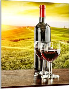 Piastra di copertura del piano cottura 40x52 Piastra di copertura del piano di cottura in Vetroceramica, tagliere decorativo, paesaggio del vino