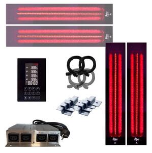 Set radiatori a infrarossi InfraROTmed MAX 2x500W + 2x 1300W + comando per sauna + cabina a infrarossi, radiatori posteriori + radiatori a soffitto, radiatori a spettro completo